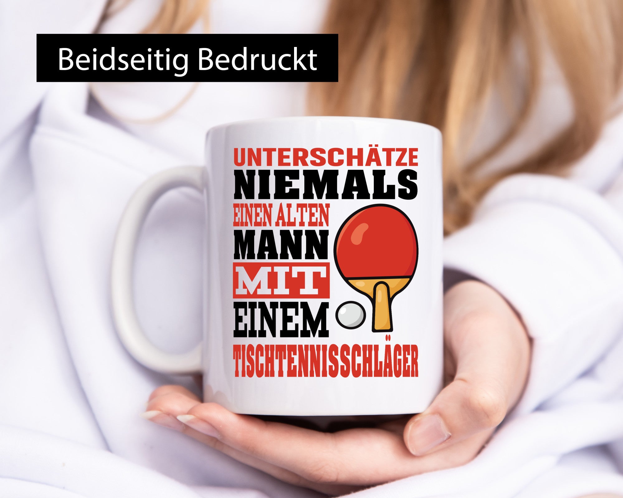 Unterschätze keinen alten mann | Tischtennisschläger lustig Humor Geschenkidee