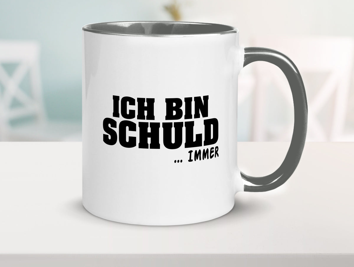 Ich bin Schuld | Schwarze Schaff lustig Humor Geschenkidee Geschenk Tasse
