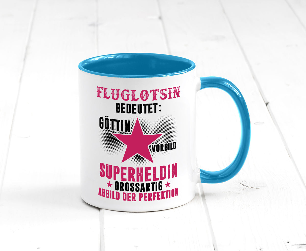 Bedeutung von Fluglotsin | Flughafen Flugverkehr Geschenkidee Humor Tasse