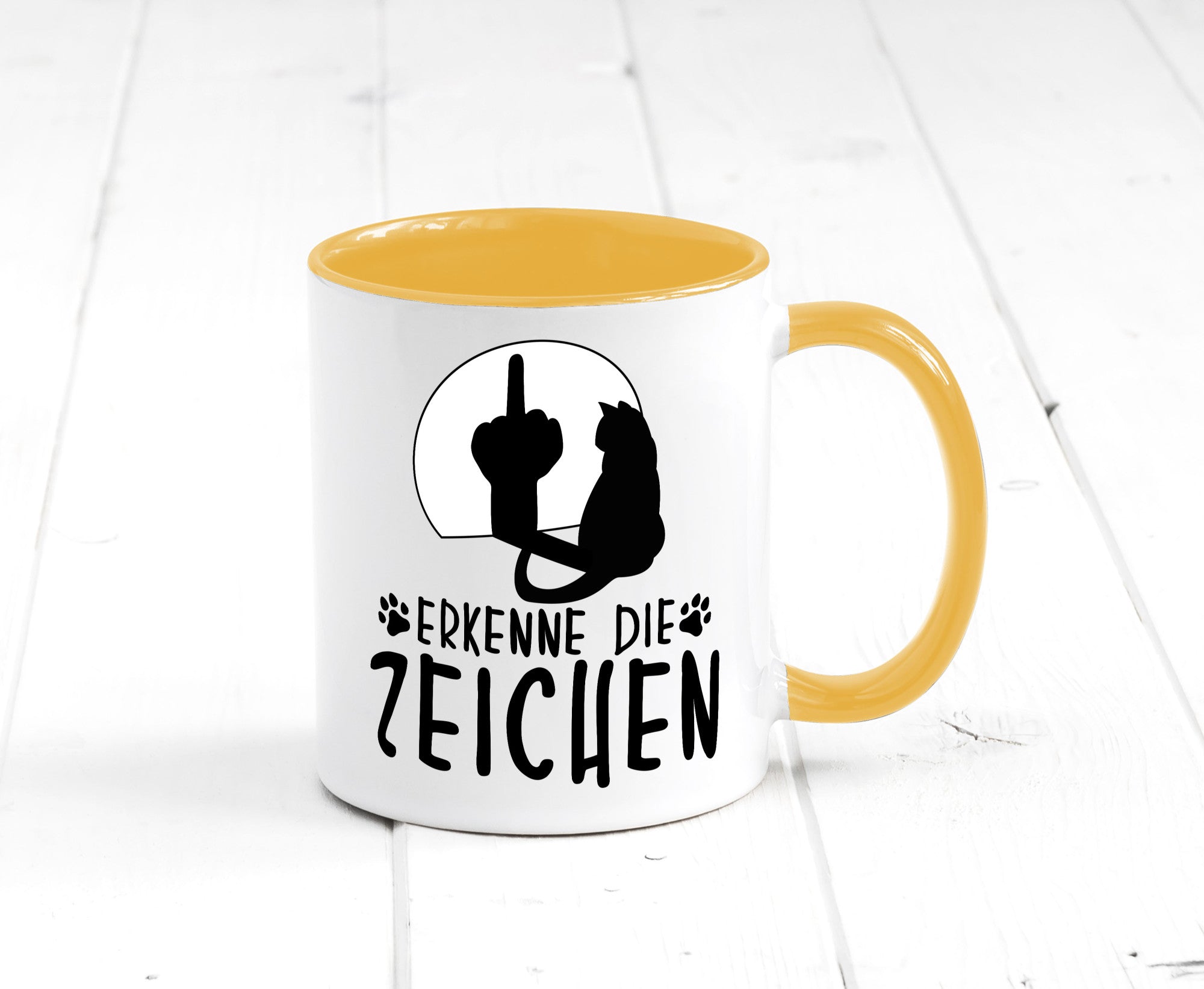Erkenne die Zeichen | Katze Humor Tierliebhaber Geschenkidee Tasse