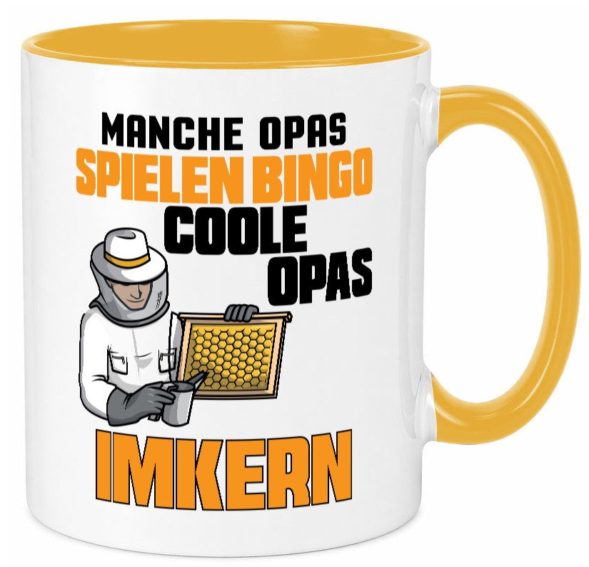 Opas spielen Bingo, coole imkern | Opa Imker| Honig lustig Familie Geschenkidee Tasse