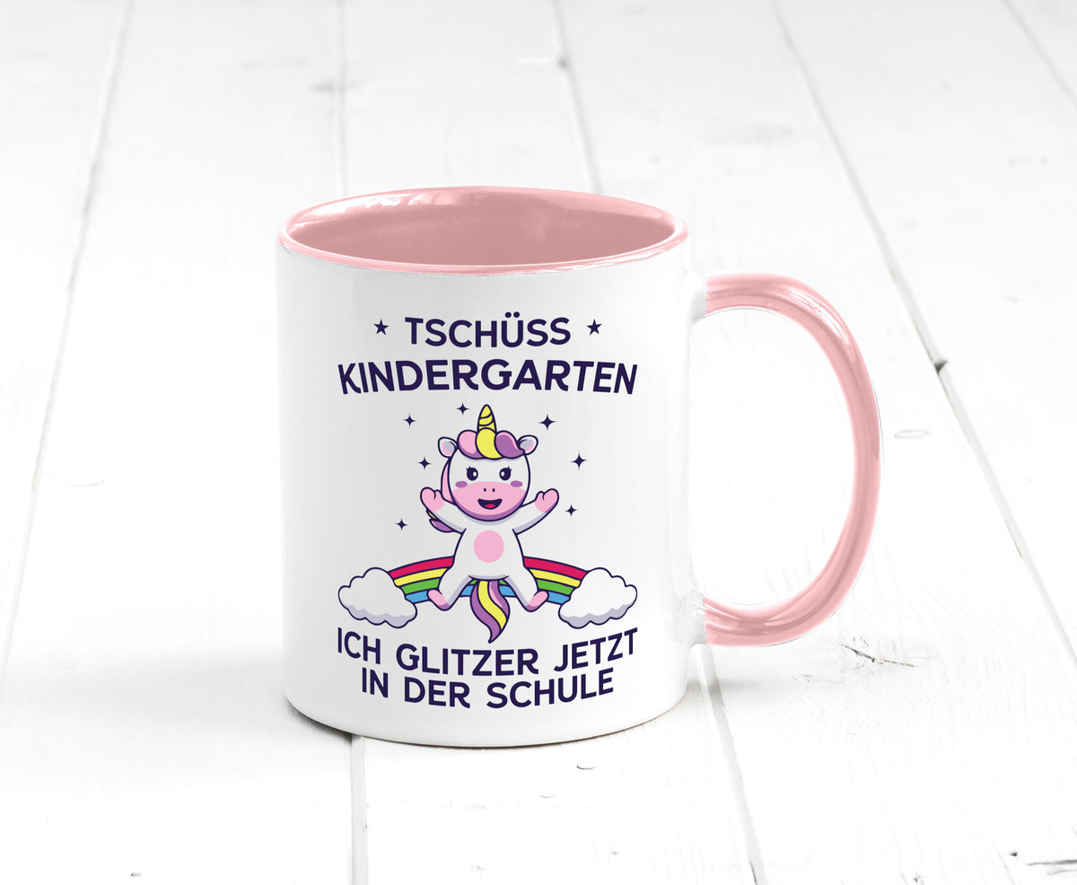 Kindergarten, jetzt Schule | Einhorn Geschenk Humor Geschenkidee lustiger Tasse
