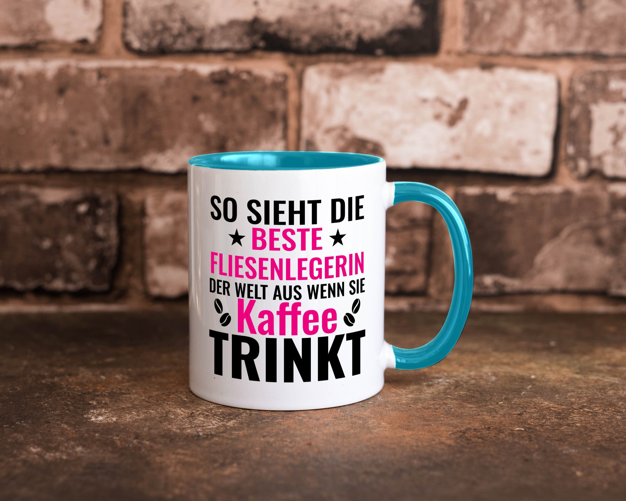 Kaffee trinkt: Fliesenlegerin | Fliesenlegen Bau Humor Geschenkidee Tasse