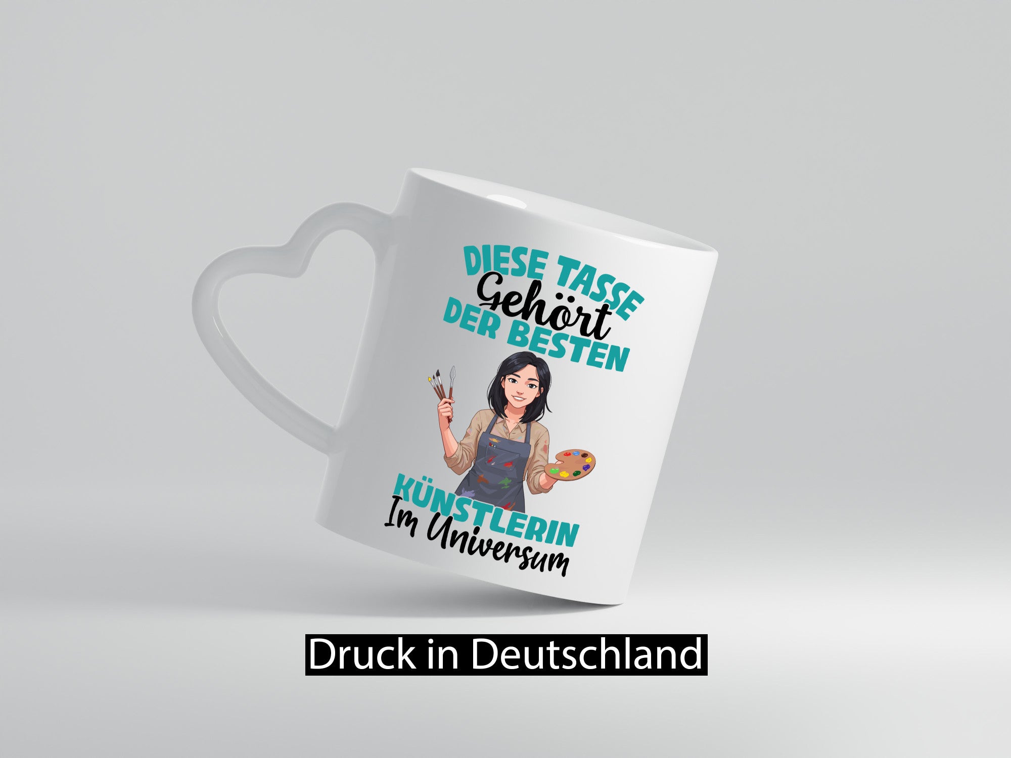 Im Universum: Künstlerin| Kunst Humor Geschenkidee Tasse