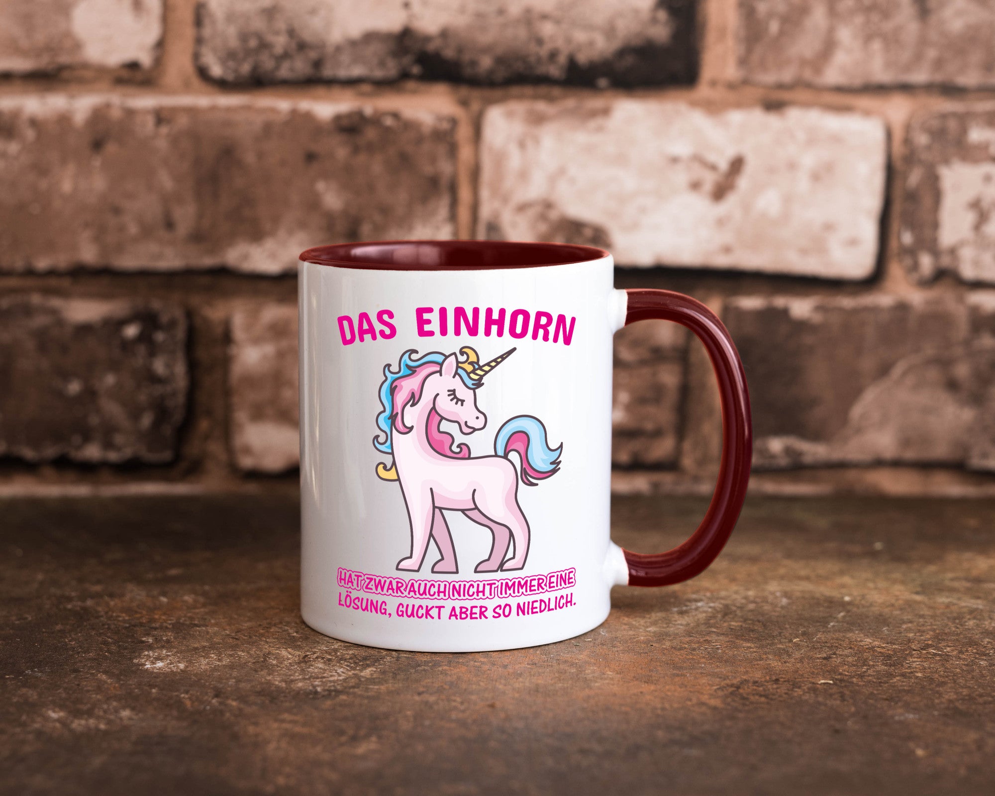 Niedliches Einhorn | lustige Tasse Frauen Mädchen lustiger Spruch Geschenk