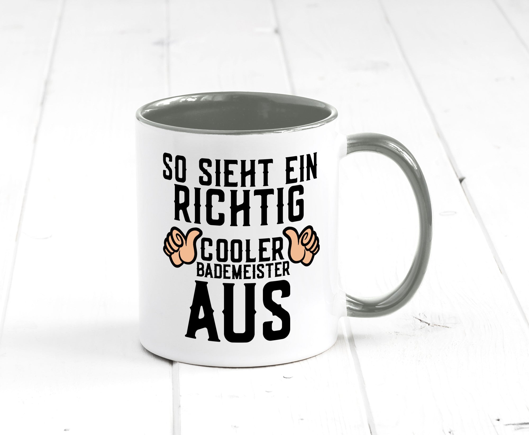 Richtig cooler Bademeister | Daumen hoch Schwimmbad lustig Humor Geschenkidee