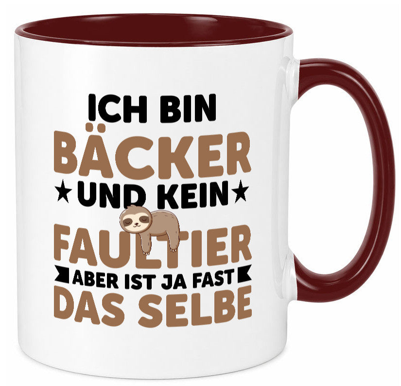 Ich bin kein Faultier: Bäcker | Bäckerei Backen Konditor Humor Tierliebhaber