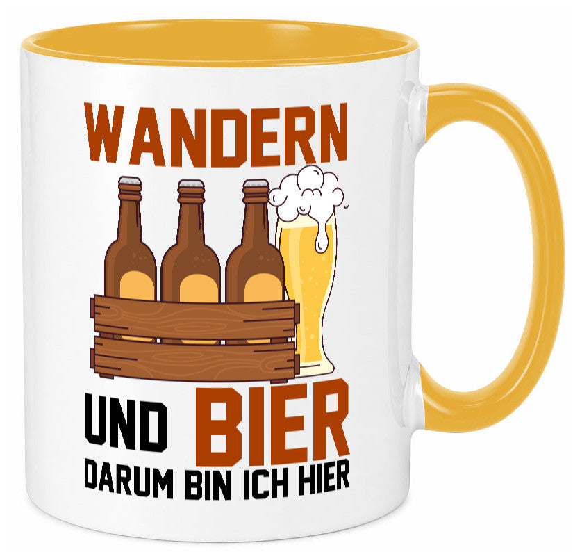 Wandern und Bier darum bin ich hier | Bierkasten lustiger Spruch Geschenk Humor