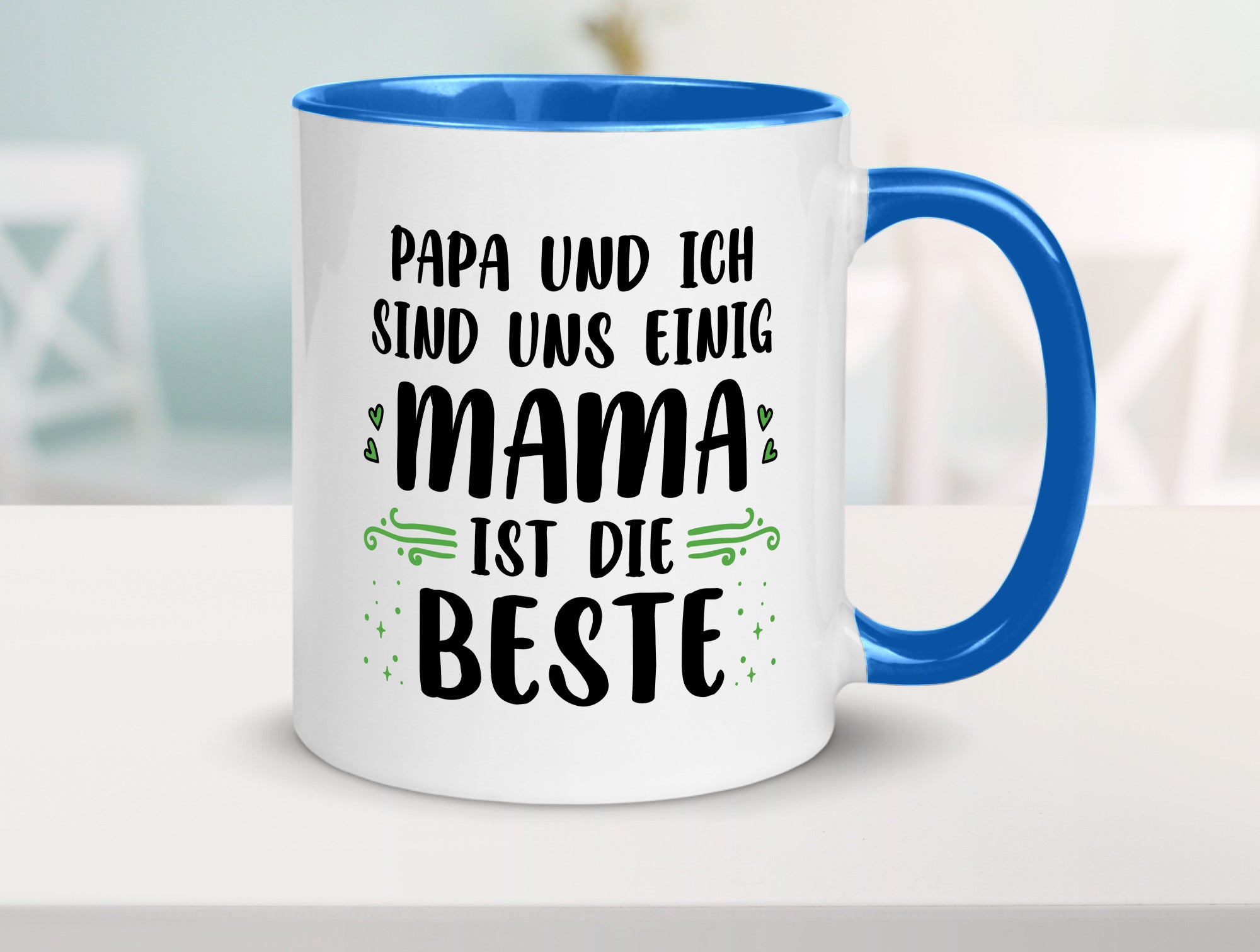 Papa und ich sind uns einige Mama ist die beste | Muttertag Geschenk Familie