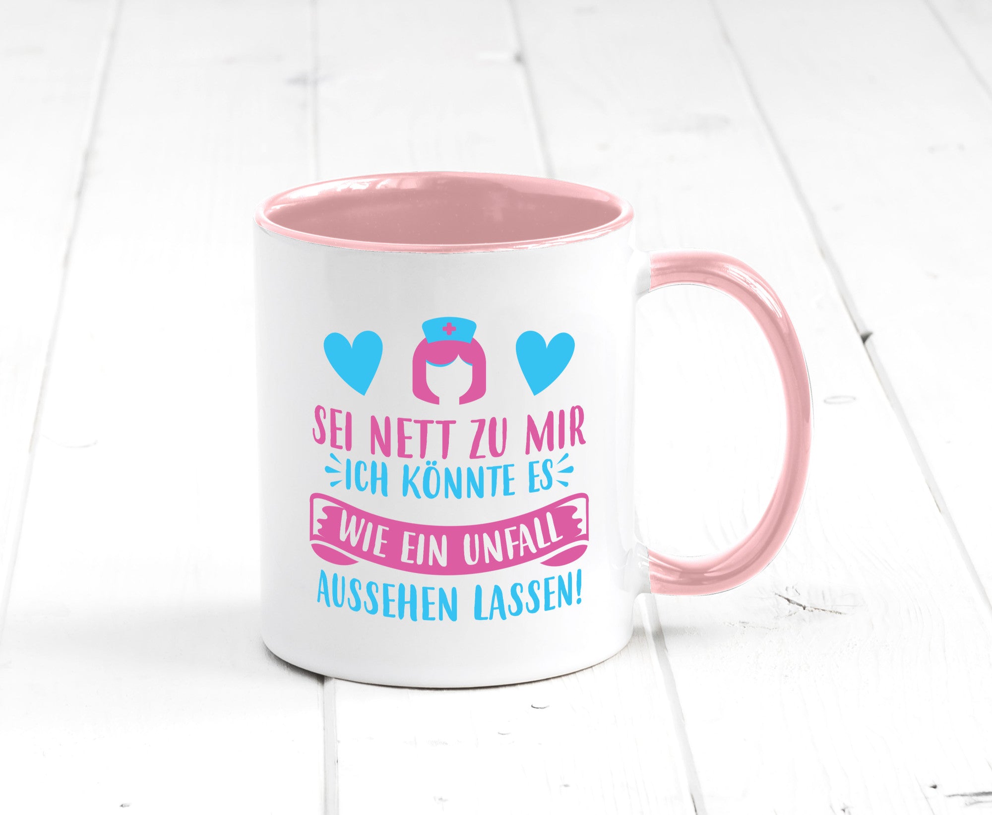 Sei nett, könnte wie ein Unfall aussehen | Kopf lustiger Spruch Geschenk Humor