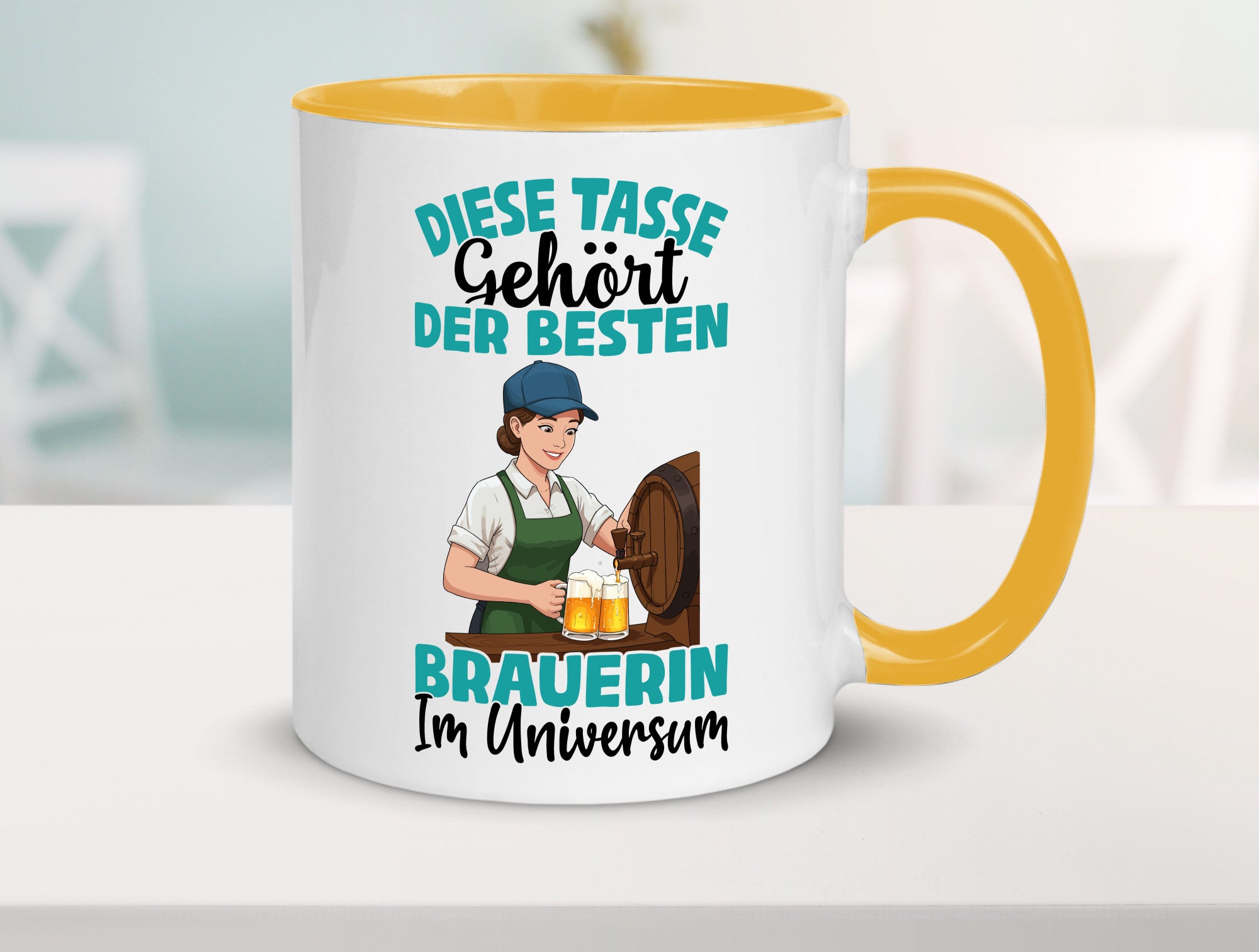Im Universum: Brauerin | Bier Brauerei lustiger Spruch Geschenk Humor