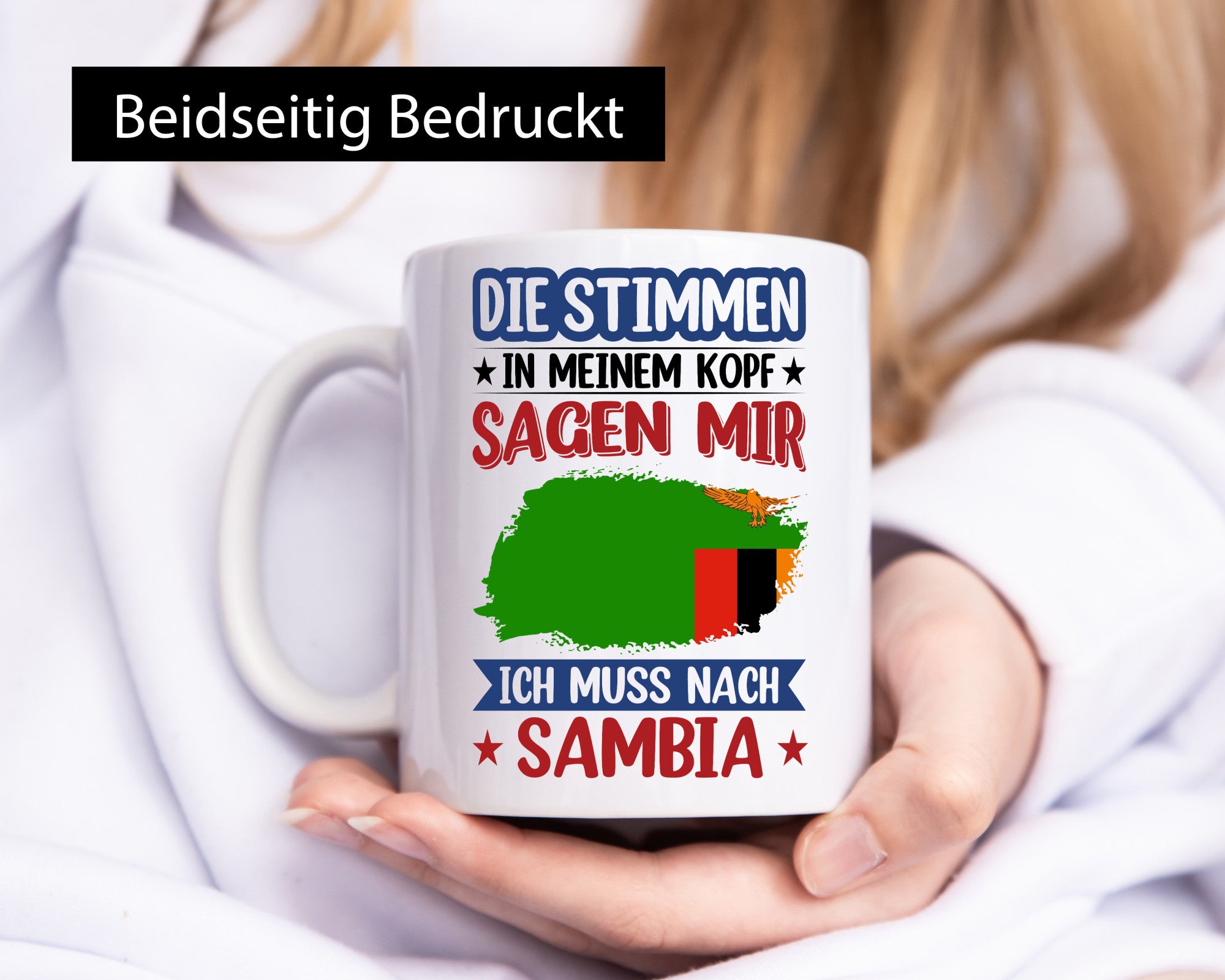 Sambia | Urlaub Stimmen in meinem Kopf Traumland v2 lustiger Spruch Geschenk