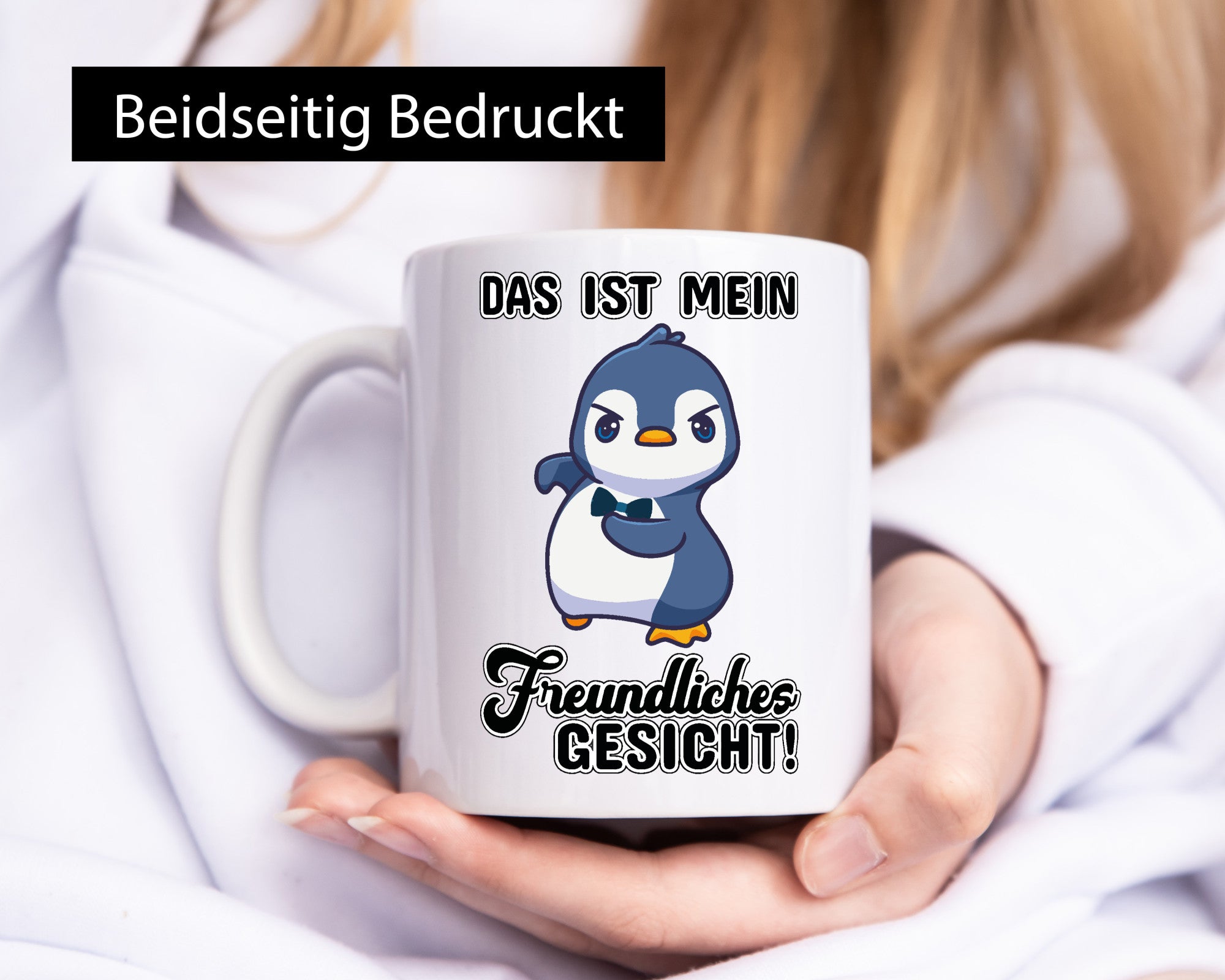 Freundliches Gesicht Geschenkidee Humor Tasse