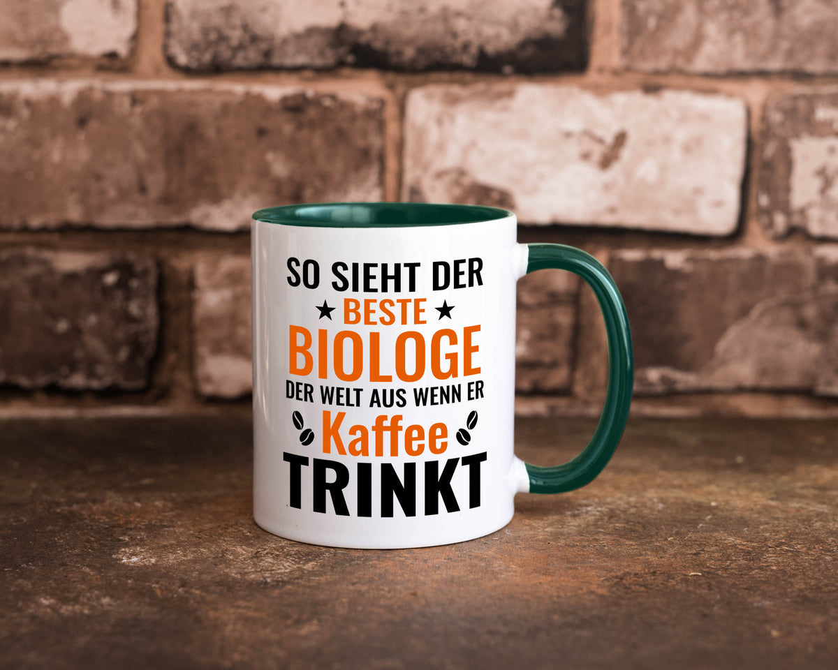 Kaffee trinkt: Biologe | Biologie Naturforscher Geschenk Humor Geschenkidee Tasse