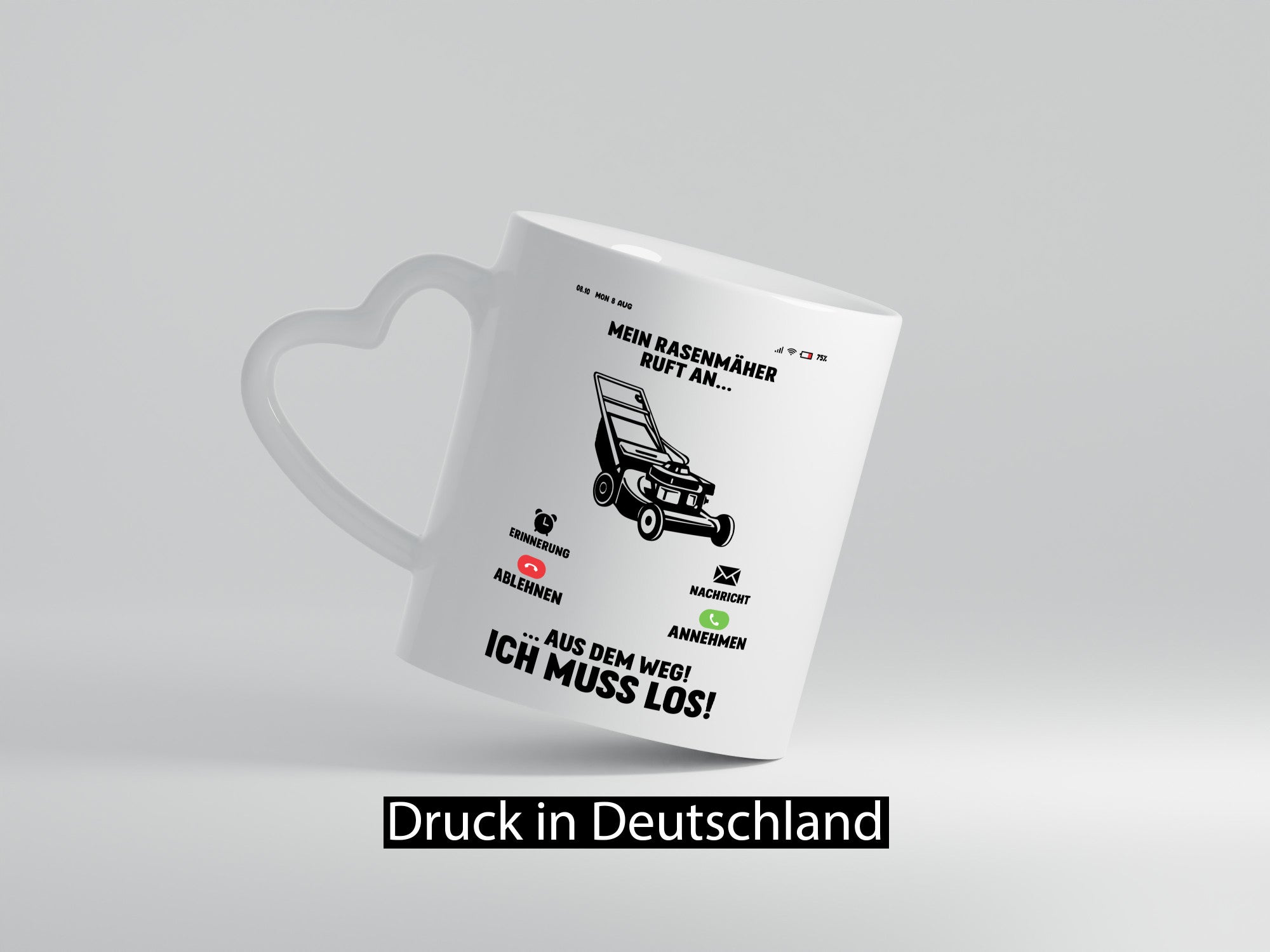 Mein Rasenmäher ruft an | hobbygärtner Gärtner Rasen v2 Humor Geschenkidee Tasse