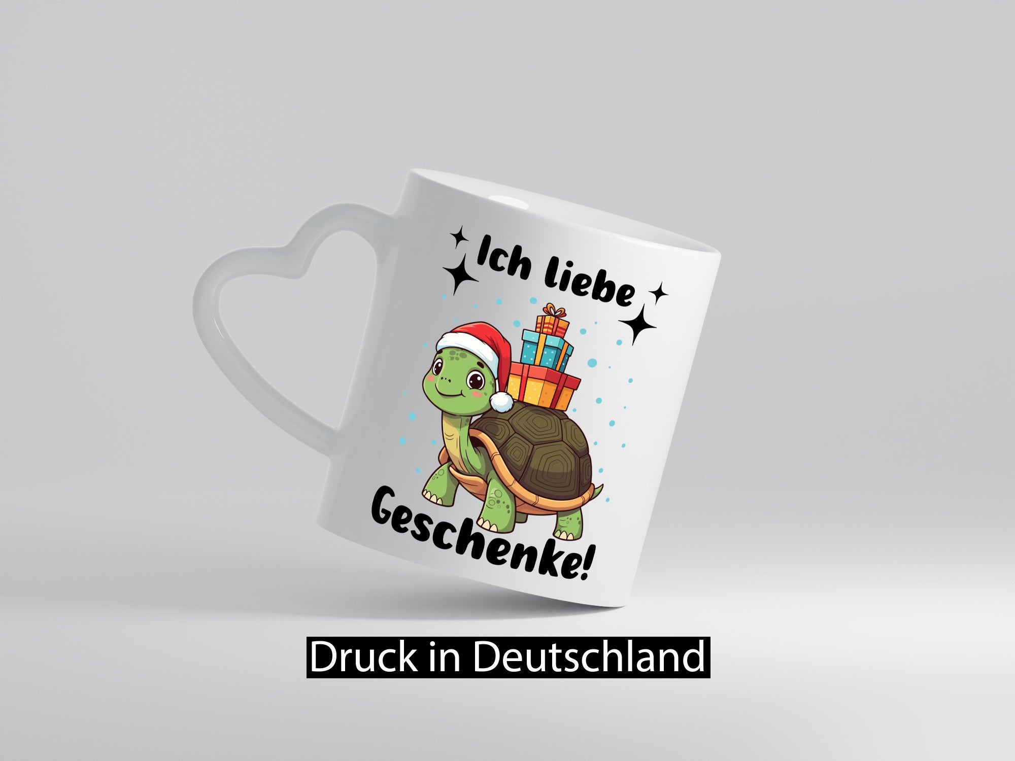 Ich liebe Geschenke | Weihnachtsschildkröte Geschenk Humor Geschenkidee