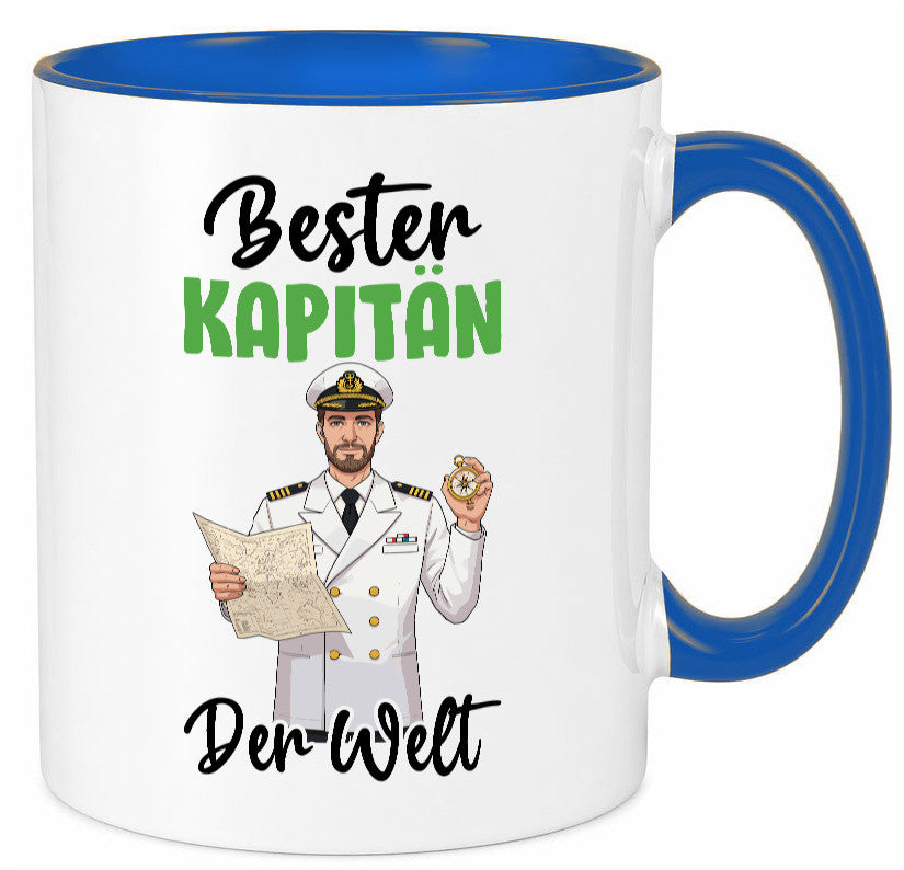 Bester Kapitän | Schiffskapitän Schiff v2 Geschenk Humor Geschenkidee lustiger Tasse