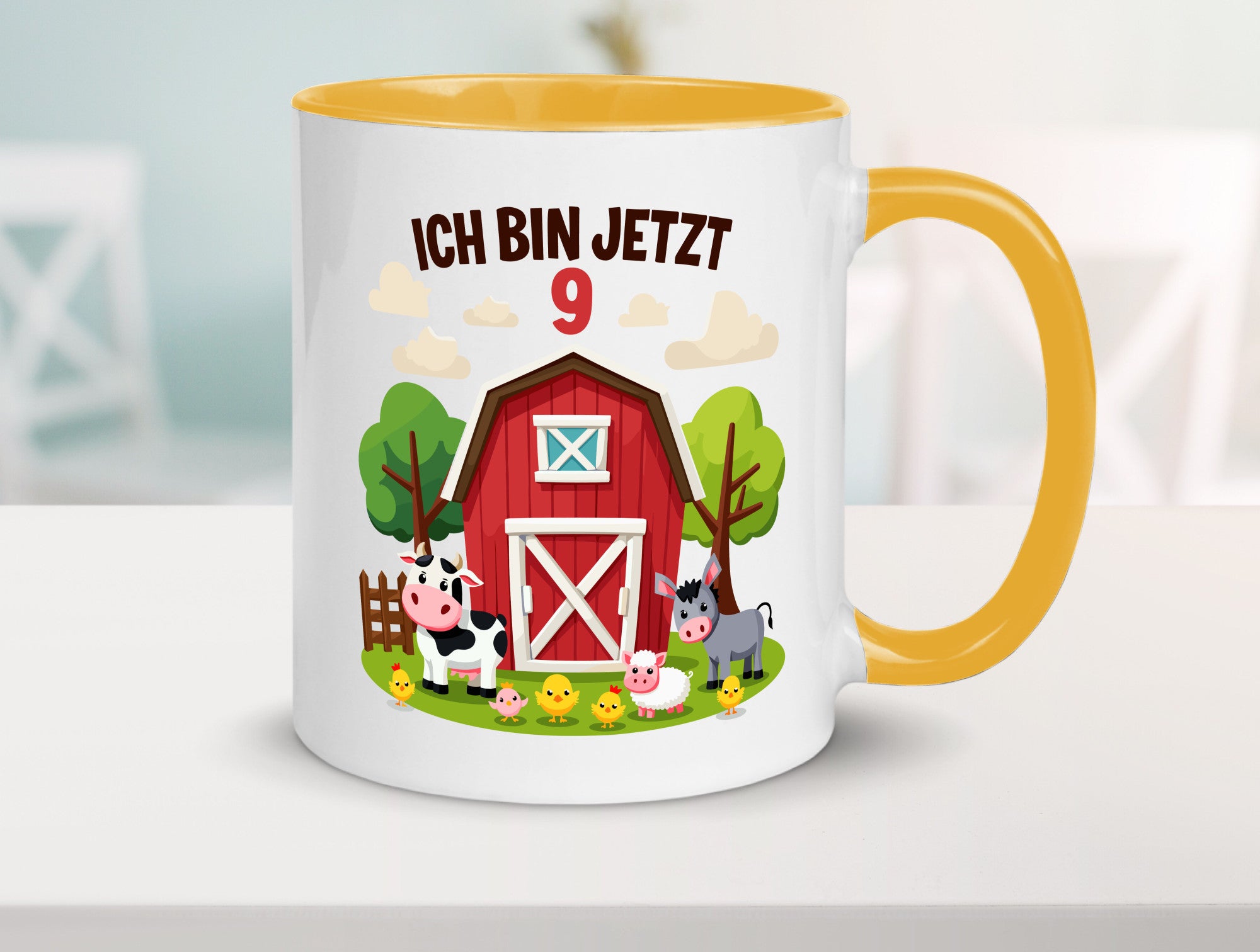 9. Geburtstag | 8 Jahre Bauernhof und Tiere Humor Geschenkidee Tasse