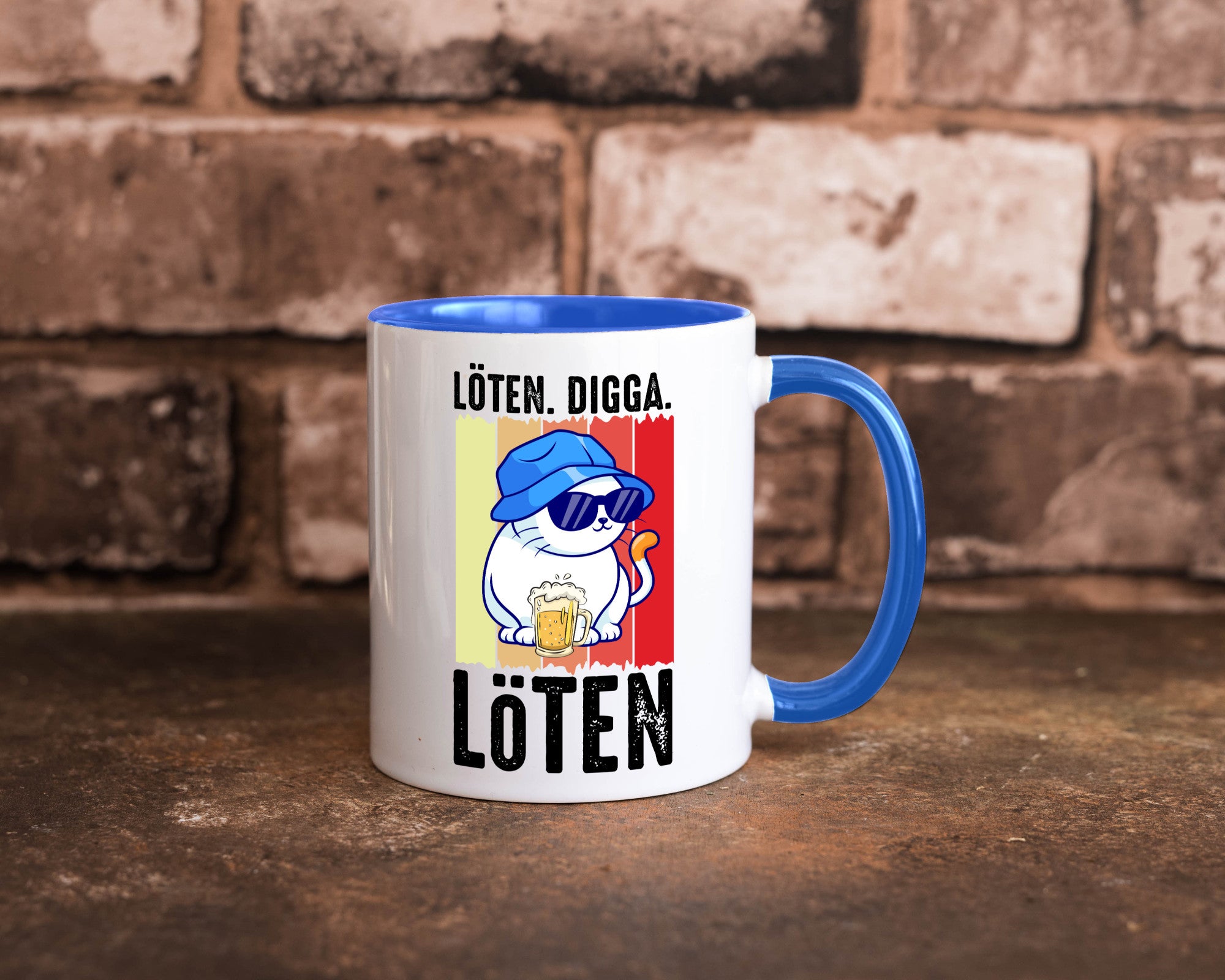 Löten Digga | Katze mit Bier Bierkatze Geschenk Tierliebhaber Humor lustiger