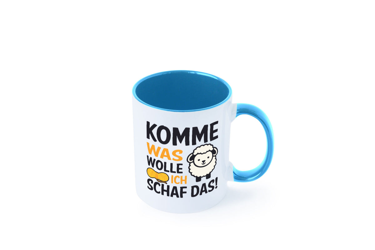 Komme was wolle, ich schaf das | Wolle Humor Geschenkidee Tasse