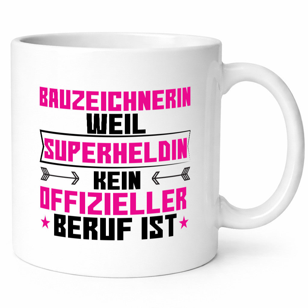 Superheldin Bauzeichnerin | Zeichnerin lustig Humor Geschenkidee Geschenk Tasse