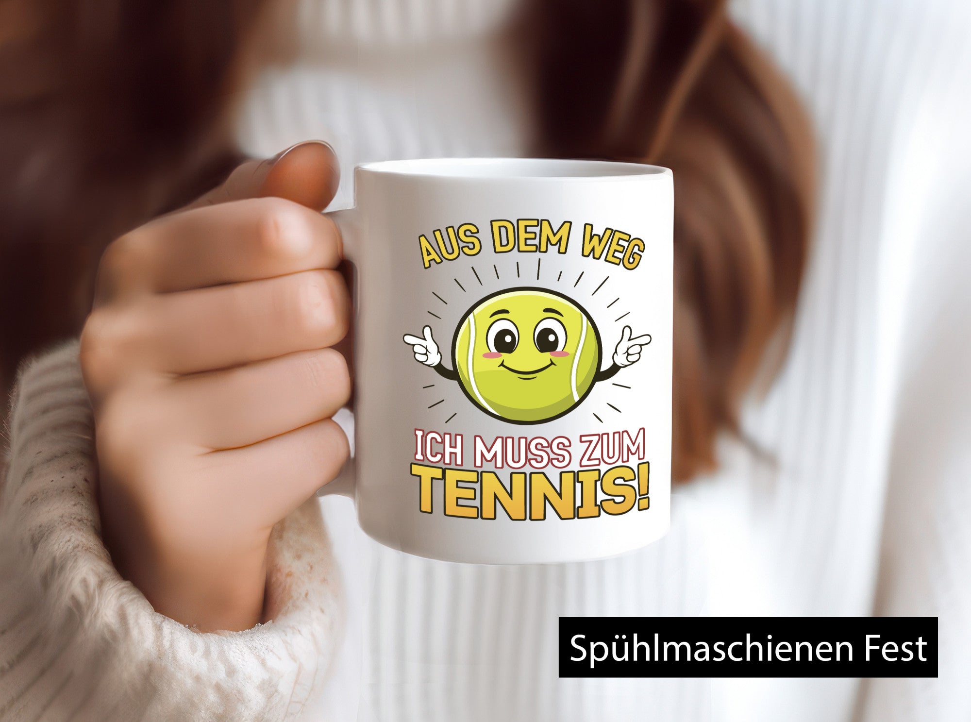 Aus dem weg ich muss zum Tennis | Tennisspieler Humor Geschenkidee Tasse