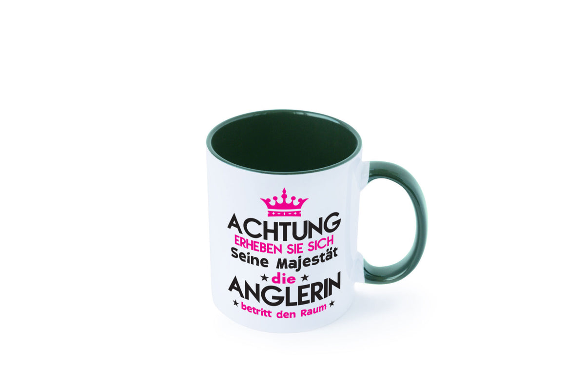 Seine Majestät Anglerin | Angeln Fischerin lustiger Spruch Geschenk Humor Tasse