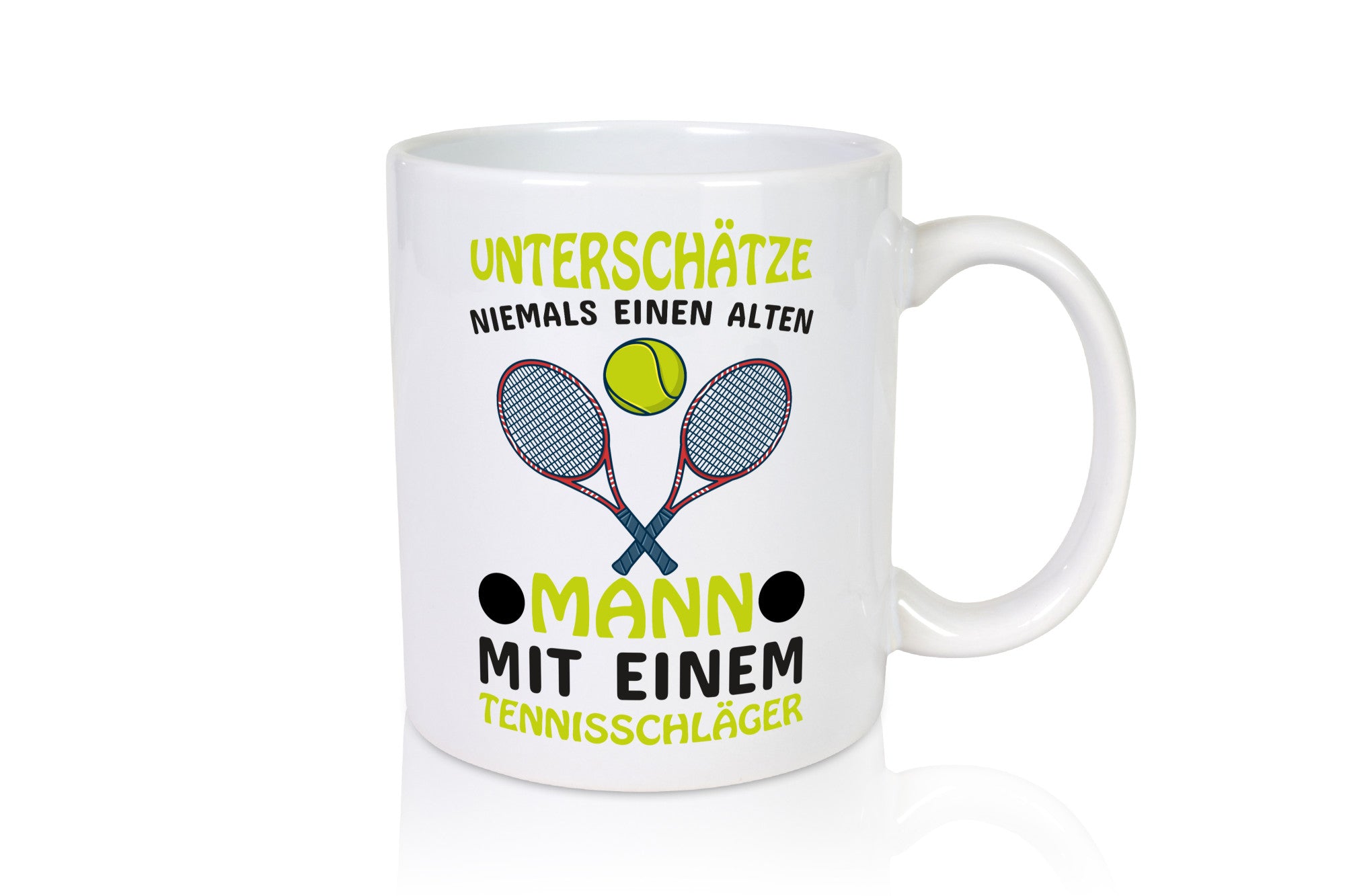 Alter Mann mit Tennis Schläger | Männer Tasse Humor lustiger Spruch Geschenk