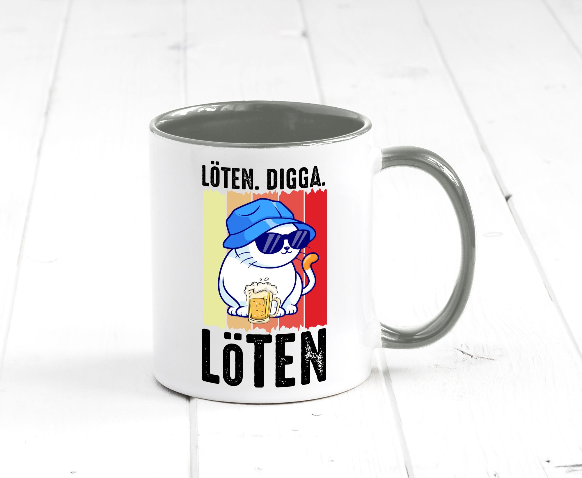 Löten Digga | Katze mit Bier Bierkatze Geschenk Tierliebhaber Humor lustiger