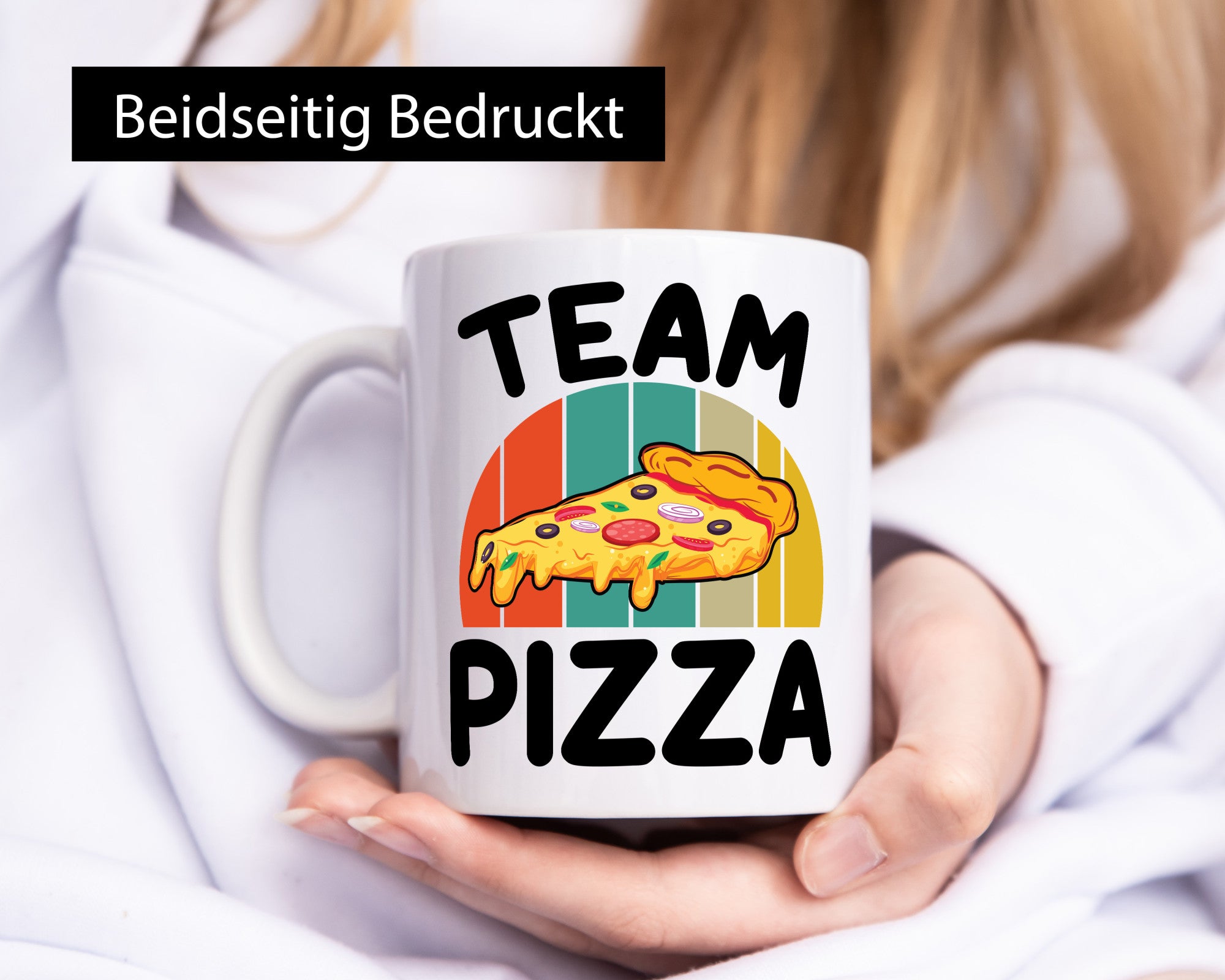 Team Pizza | Liebhaber lustiger Spruch Geschenk Humor Geschenkidee Tasse