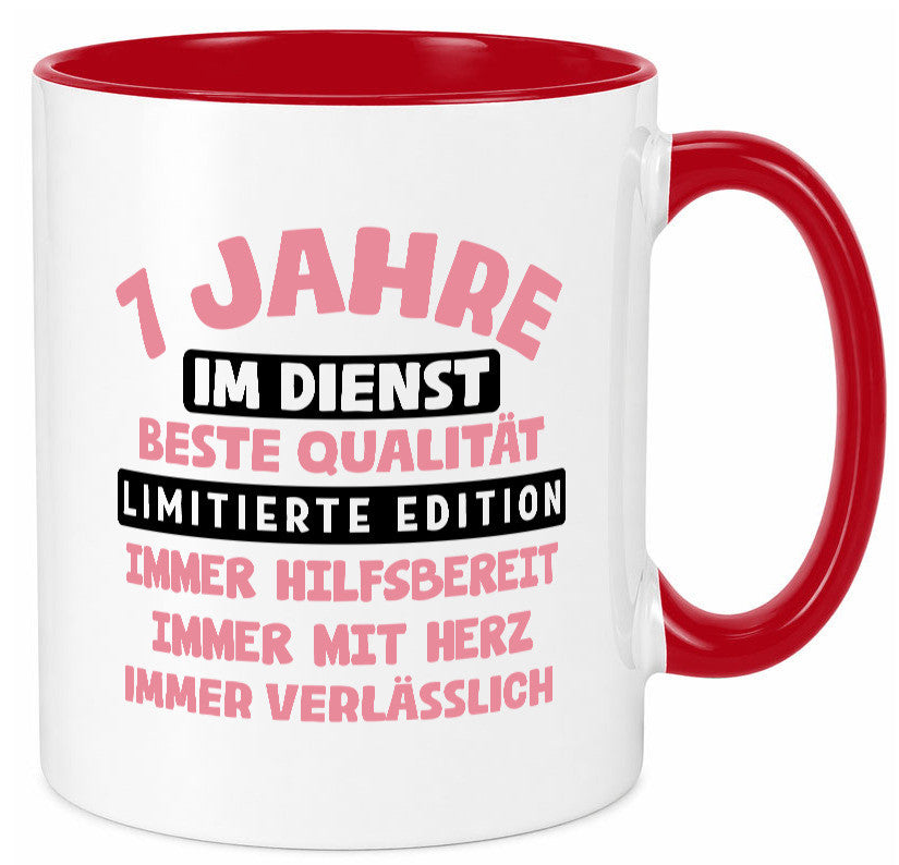7 Jahre im Dienst | Jubiläum Arbeit v11 lustiger Spruch Geschenk Kollegen Büro