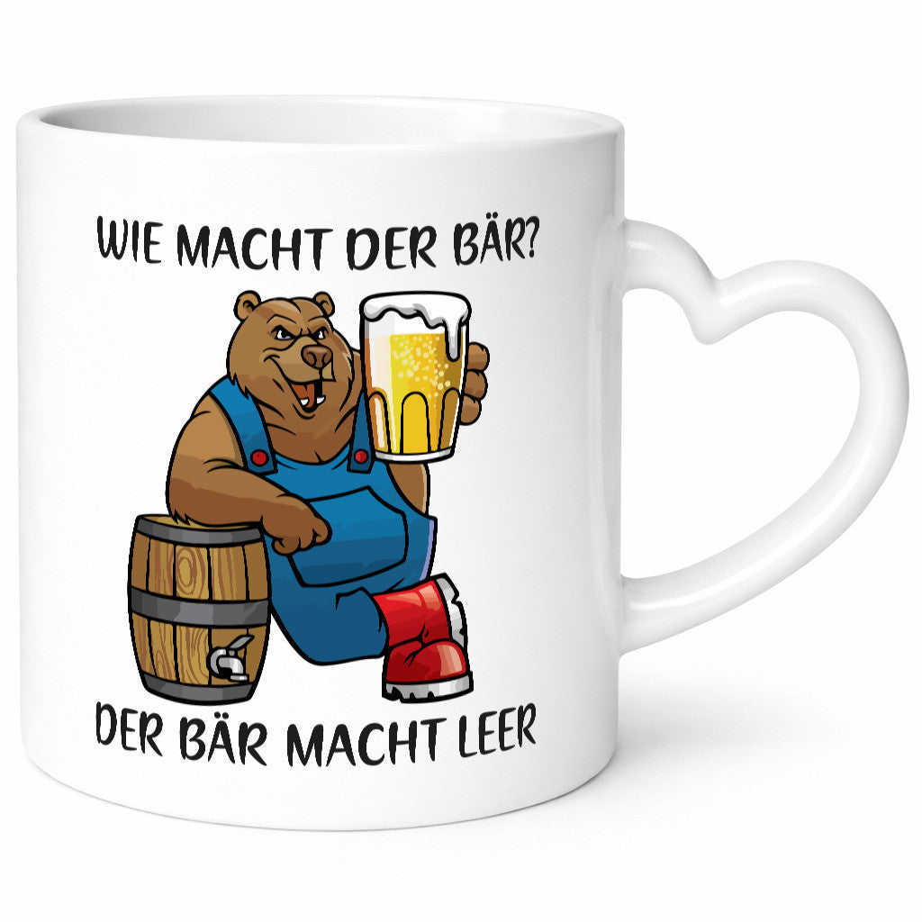 Wie macht der Bär | Bier leer Trinken Geschenkidee Humor Tasse