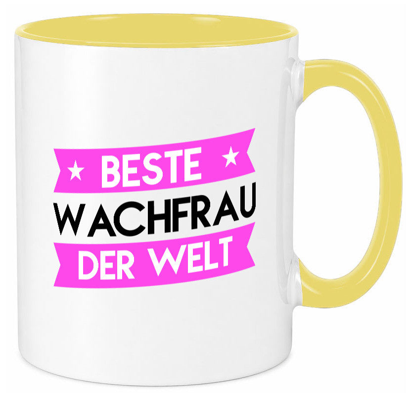 Beste Wachfrau | Wachpersonal Nachtwächter Humor Geschenkidee Tasse