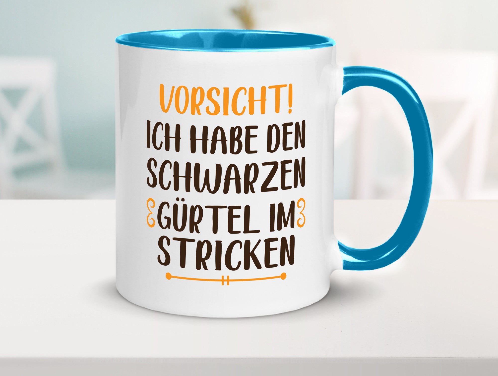 Schwarzen Gürtel im Stricken | Stricknadel lustiger Spruch Geschenk Humor