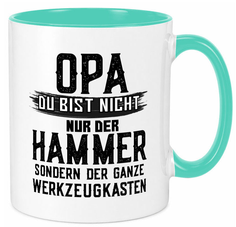 Opa ist der Hammer | Großvater Tasse Werkzeugkasten lustig Familie Geschenkidee