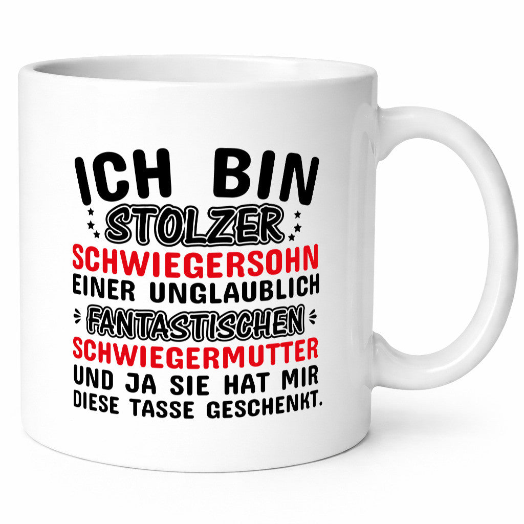Stolzer Schwiegersohn einer Schwiegermutter Geschenkidee Familie Humor Tasse