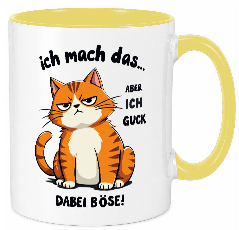 Ich guck dabei Böse | Katze Ironie Geschenk Tierliebhaber Humor lustiger Spruch Tasse