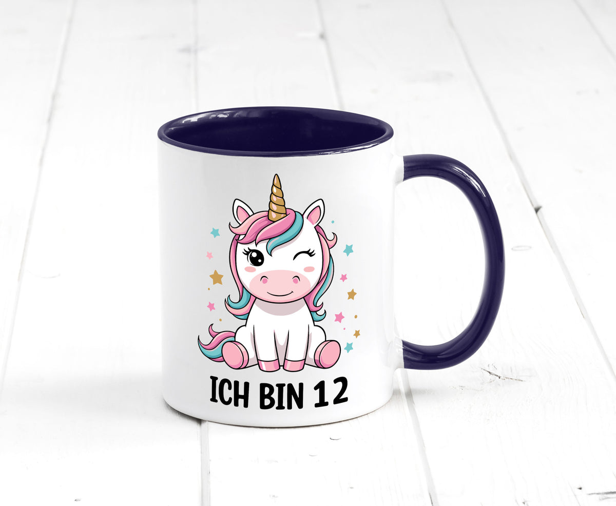 12. Geburtstag | 12 Jahre Einhorn Mädchen lustig Geschenkidee Geschenk Tasse