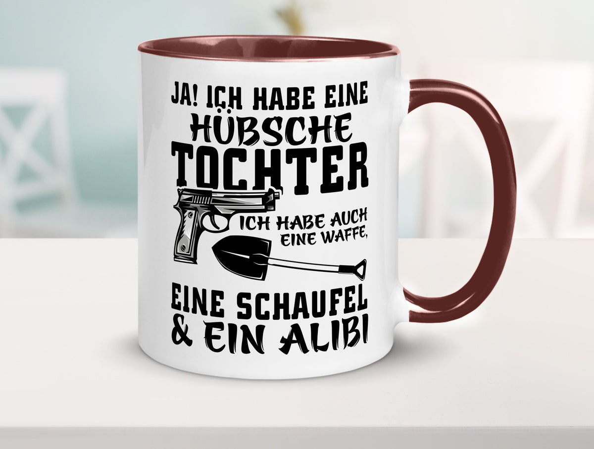 Hübsche Tochter Geschenk Familie Geschenkidee lustiger Spruch Tasse