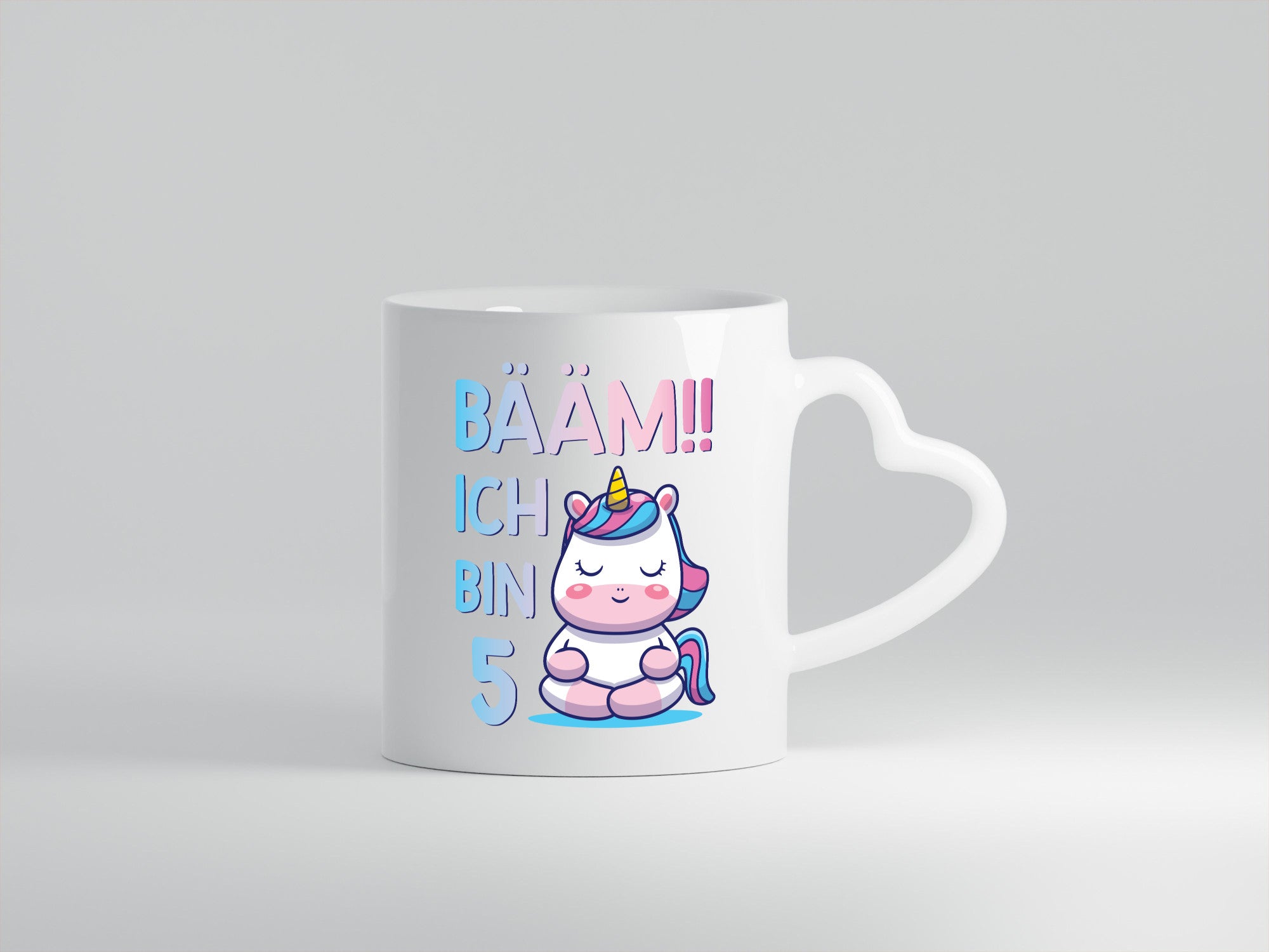 Baam!! Ich bin 5 | Einhorn Geschenkidee Humor Tasse