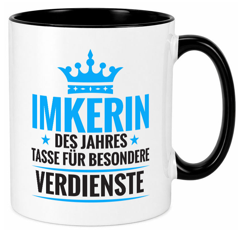 Besonderer Verdienst: Imkerin | Imkerei Geschenk Humor Geschenkidee lustiger Tasse