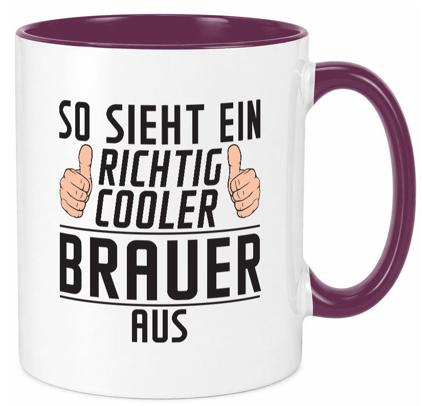 Richtig Cooler Brauer | Bier Brauerei Humor Geschenkidee Tasse