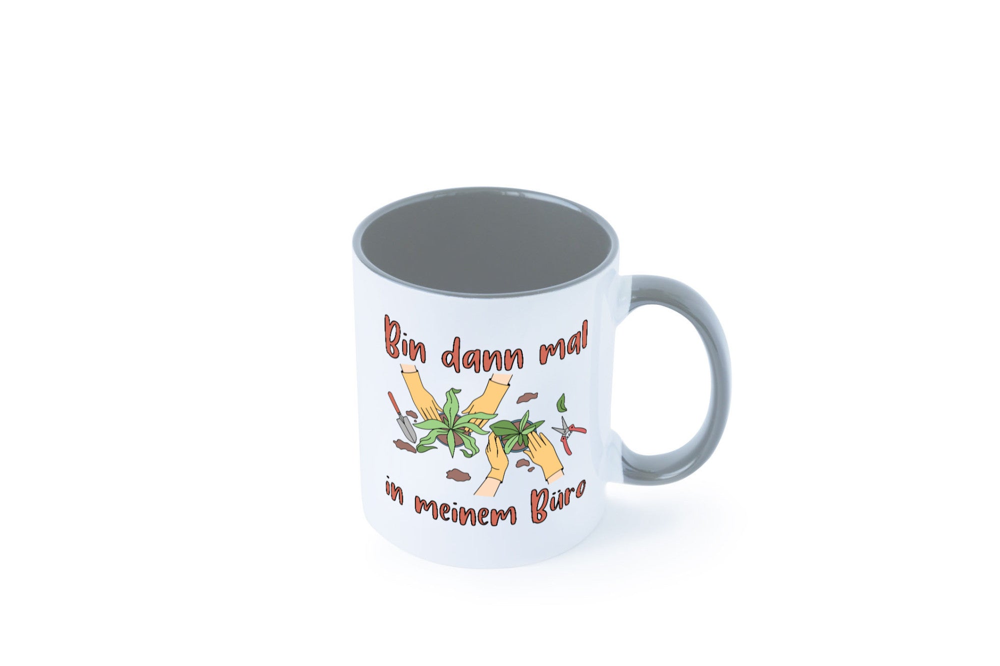 Bin im Büro | Gartenarbeit Pflanzen Humor Witz Geschenkidee Arbeit Kollegen