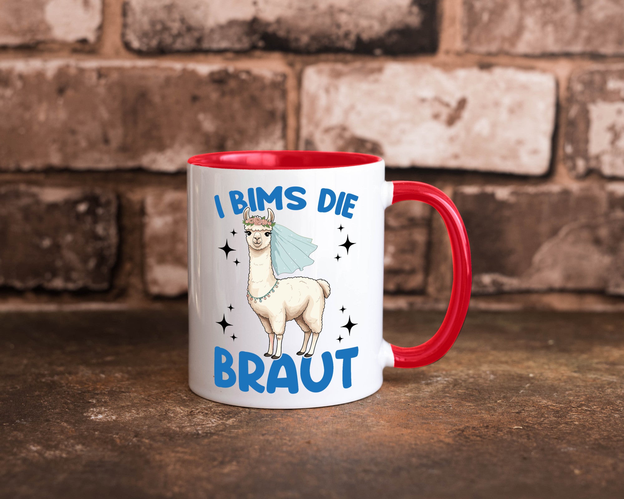 I Bims die Braut | Lama JGA Hochzeit lustig Humor Geschenkidee Geschenk Tasse