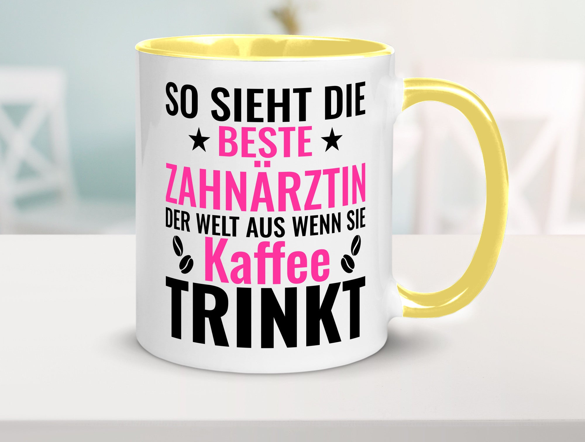 Kaffee trinkt: Zahnärztin | Zahnmedizin Beruf Geschenk Arbeit Kollegen Büro