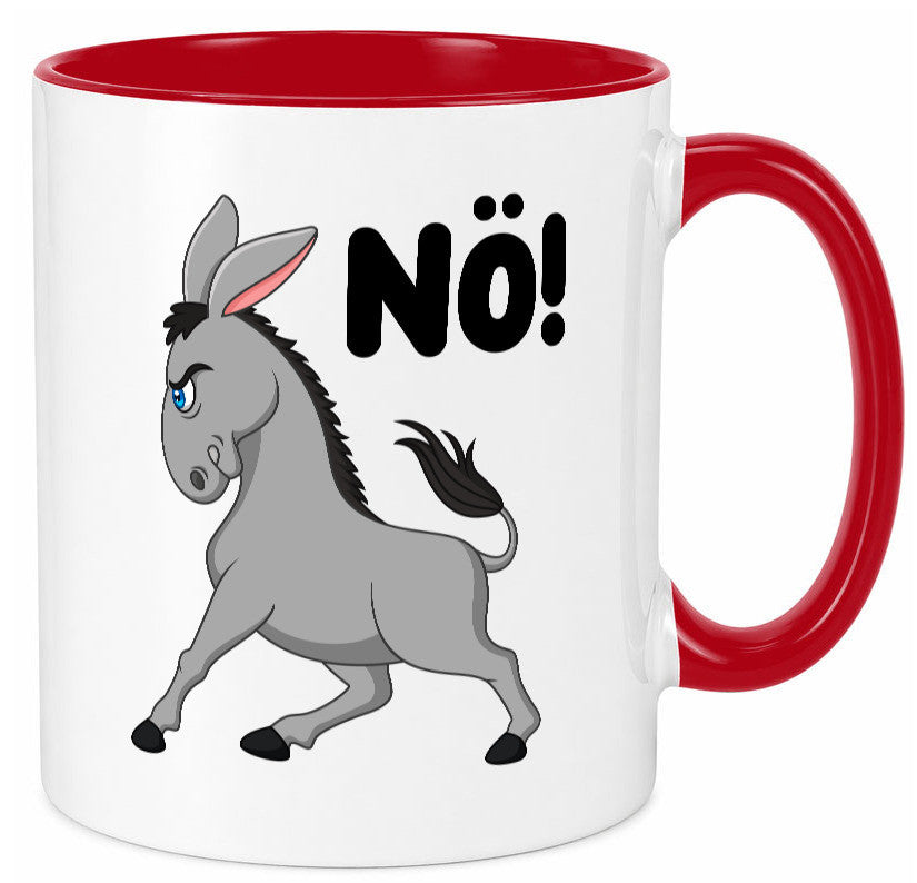 Nö | Sturer Esel hab kein bock lustig Humor Geschenkidee Geschenk Tasse