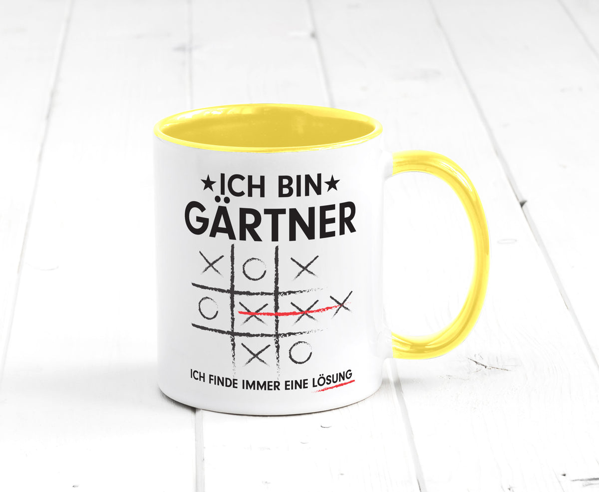 Lösung finden: Gärtner | Gartenbau v2 Geschenk Humor Geschenkidee lustiger Tasse