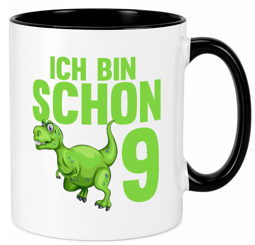 9. Geburtstag | 9 Jahre Dino Dinosaurier Geschenkidee Humor Tasse