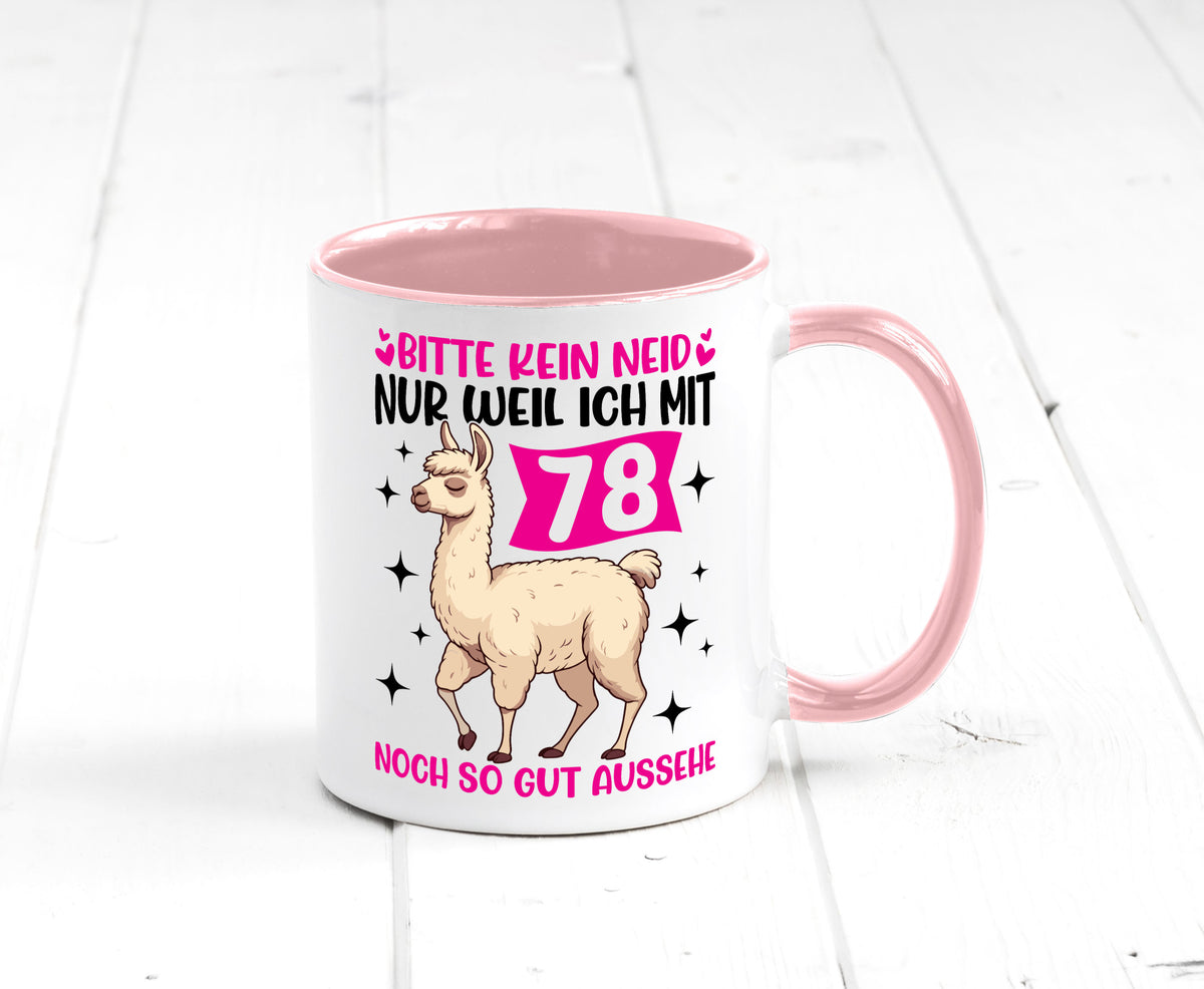 78. Geburtstag | 78 Jahre Lama gut aussehen Geschenk Geschenkidee lustiger Tasse
