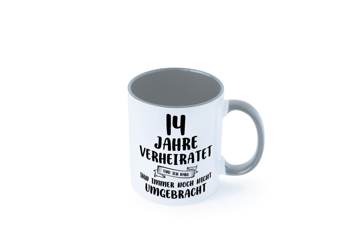14 Jahre Verheiratet, immer noch am Leben! lustig Humor Geschenkidee Geschenk Tasse
